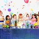 thumbnail image 5 of Manteles de plástico para mesas rectangulares, manteles de fiesta impermeables con puntos dorados, manteles rectangulares para decoraciones, baby shower, cumpleaños, boda, 5 of 6