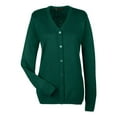 thumbnail image 4 of Harriton M425W Women's Pilbloc V-Neck Button Cardigan Sweater-Hunter-XL, 4 of 4