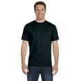 thumbnail image 4 of Hanes mens 5.2 oz. ComfortSoft Cotton T-Shirt(5280)-BLACK-L-5PK, 4 of 5