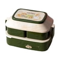 thumbnail image 2 of Advancent Fiambrera Lovely Home Office School Compartimentos de doble capa Microondas Bento Cajas de almacenamiento Contenedores de conservación Cocina y Comedor Verde S, 2 of 6