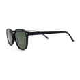 thumbnail image 4 of Elegant Thin Plastic Rounded Rectangle Gentlemens Sunglasses Matte Black Green, 4 of 4
