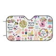 thumbnail image 7 of Goofa Spring Flowers Birds Printed Car Windshield Sunshade,Foldable Reflective Sun Visor,UV Protection Heat Blocker Sunshade,Car Cooling Accessory-Medium, 7 of 7