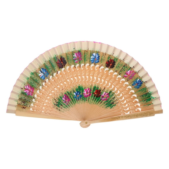 Spanish Double-side Paint Folding Fan Parties Handheld Fan Classical Home Decorations Craft Parties Handheld Fan