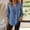 Dark Blue, variant on Womens Tunic Long Sleeve V Neck Gauze Shirt Casual Work Lounge Blouse Tops Dark Blue S