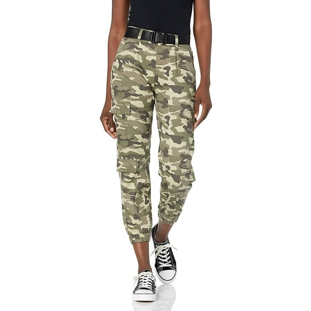 V.I.P. JEANS Cargo Pants for Women Juniors Sizes Solids, Baggy Olive