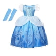 thumbnail image 1 of Vestido de princesa de Disney para niña, disfraz de Cenicienta, Bella, Blancanieves, Aurora, Rapunzel, Isabela, cumpleaños, boda, baile de graduación Fivean unisex, 1 of 2