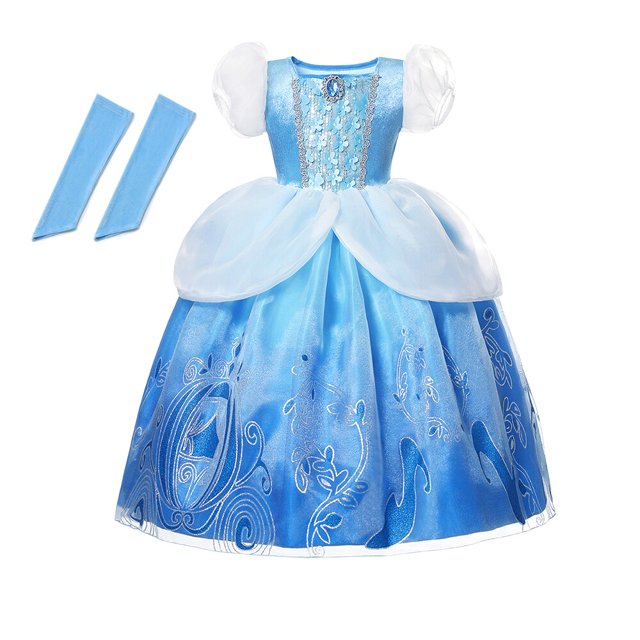 Vestido de princesa de Disney para niña, disfraz de Cenicienta, Bella, Blancanieves, Aurora, Rapunzel, Isabela, cumpleaños, boda, baile de graduación Fivean unisex