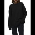 thumbnail image 3 of Suéter de Punto de Color Liso, Holgado, Cálido y para Mujer, para Otoño e Invierno Negro L, 3 of 9