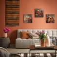 thumbnail image 4 of Burnt Orange Wall Decor Floral Canvas Wall Art Red Yellow and Gray Daisy Poppy Flower Posters Bedroom Colorful Wildflower Picture for Living Room Bathroom Modern Artwork Home Decorations 12x12" 3 Pcs, 4 of 6