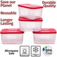 thumbnail image 5 of Signora Ware Clear Plastic Freezer Airtight Food Storage Jars & Containers (4 Count), 5 of 7