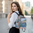 thumbnail image 6 of FORMRS Mini Backpack Purse for Women Travel Daypack Casual Shoulder Bag, Pink Window, 6 of 7