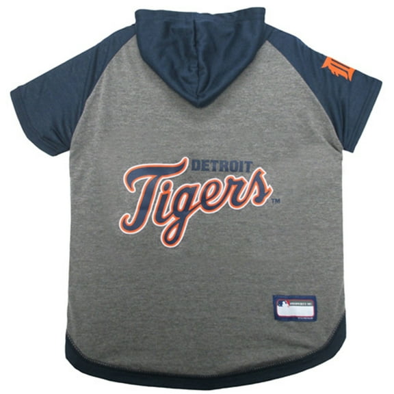 Pets First MLB Detroit Tigers Hoodie Tee Shirt for Dogs and Cats, Warm and Comfort - Medium