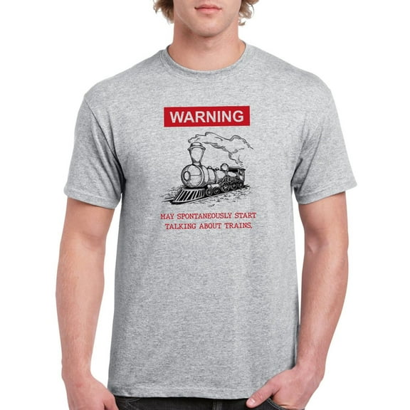 Warning! Men T-Shirt, Male Small
