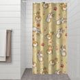 thumbnail image 2 of Corgi Dog and Footprints Shower Curtain 36"x72" ,Bathroom Decorative Shower Curtains Set with 12 Hooks,Modern Waterproof Washable Shower Curtain, 2 of 6