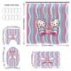 thumbnail image 5 of Cortina de ducha de poliéster resistente al moho e impermeable con estampado digital de gatitos de dibujos animados, 5 of 5