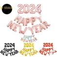 thumbnail image 1 of Globo de película de aluminio con letras de Feliz Año Nuevo de 16 pulgadas, decoración con escena de Feliz Año Nuevo, 1 of 4