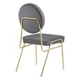 thumbnail image 4 of Modway Craft 18.5" Upholstered Fabric Dining Side Chair in Gold/Gray (Set of 2), 4 of 10