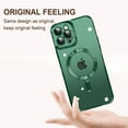 thumbnail image 3 of KOMI Magnetic Case for iPhone 15 Pro Max Case [Compatible with MagSafe] Full Camera Protection Clear Plating Luxury Cover for Women Men Soft TPU Bumper Drop Protective Phone Case (6.7"), Dark Green, 3 of 5