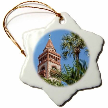 3dRose USA, Florida, St. Augustine, Hotel Ponce de Leon, Flagler College. - Snowflake Ornament,