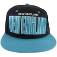 thumbnail image 1 of New England Adult Size Adjustable Snapback Baseball Cap (Black/Teal), 1 of 1