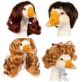 thumbnail image 2 of YaoZQ Cute Goose Statue Braid Porch Goose Outfit for Statue Porch Goose With Hair Clips Porch Goose Outfits for Outdoor Garden Patio Yard Goosey (4 Styles), 2 of 7