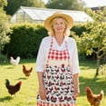 thumbnail image 3 of Egg Collecting Apron With Chicken Print Design Multiple Pockets Durable Polyester Gardening For Farm Poultry Care Harvesting And Outdoor Use, 3 of 4