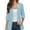 H329 Blue, variant on Womens Cardigan Elegant Half Sleeve Hollow Lace Solid Color Lightweight Open Front Sweater Soft Comfortable Tops Black Size L