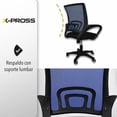 thumbnail image 3 of Silla de Escritorio Oficina Ergonómica Reclinable Con Soporte de Espalda azul 6.49 pulg X-PROSS Con Soporte de Espalda, 3 of 7
