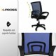 thumbnail image 3 of Silla de Escritorio Oficina Ergonómica Reclinable Con Soporte de Espalda azul 6.49 pulg X-PROSS Con Soporte de Espalda, 3 of 7
