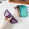 thumbnail image 5 of Compatible with iPhone 14 Pro Case(2022 6.1"),Cute Clear Love Case,Love-Heart Camera Frame Wavy Edge Transparent Full Protection Soft TPU Shockproof Phone Case Cover for Women Girls,Purple, 5 of 6
