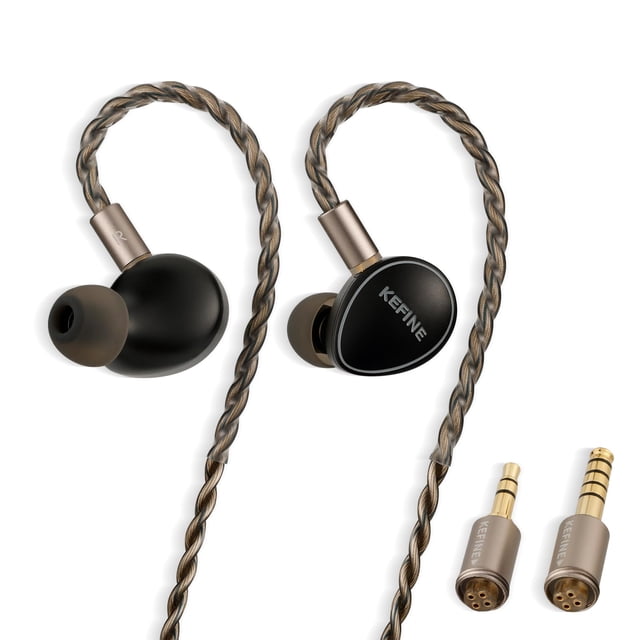 Auriculares HiFiGo KEFINE Quatio 2DD+2BA con monitor intraural negro