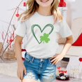 thumbnail image 2 of FUZHIQ Shamrock Shirts for Girl Boys Funny Irish Clover Pattys Short Summer Tee Shirts Crew Neck Festival Casual Outdoor Girls Shirts Size 12(White,12-13 Years), 2 of 4