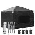 thumbnail image 2 of Aoodor Pop Up Canopy Tent with Removable Mesh Window Sidewalls, Portable Instant Shade Canopy with Roller Bag, 2 of 10