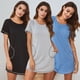 thumbnail image 2 of Vestido de verano para mujer, estilo europeo y americano, con bolsillos laterales, manga corta, cuello redondo, ropa de casa para mujer, camisón, 2 of 6