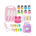 thumbnail image 1 of Juego De Cuchillos De Cocina Seguros Para Niños 34 Pzs rosa colores, 1 of 5