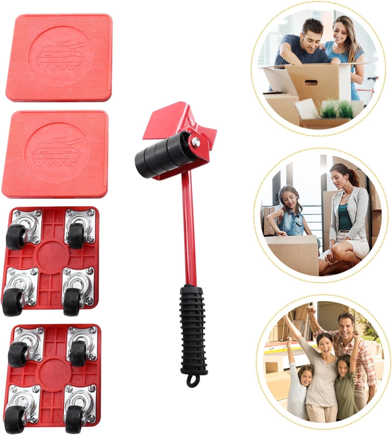 Heavy Duty Furniture Lifter Mover Tools Set Furniture Shifter Wheels Moving Slider Kit Moving Roller Kit Furniture Transport Set Furniture Sliders for Sofas Refrigerators