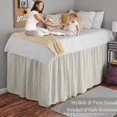 thumbnail image 5 of Dorm Bed Skirt - 100% Microfiber College Dorm Bed Skirt Ivory Solid, 36" Drop Twin XL Size, 5 of 5