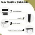 thumbnail image 5 of 47 inch Folding Roll-up Camping Table, Outdoor Lightweight Aluminium Table, Portable RectangleTable with Carry Bag for Picnic, Hiking, BBQ, Beach, Tailgating, 5 of 17