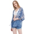 thumbnail image 3 of Kimono Cardigan Ample en Dentelle Florale pour Femmes, 3 of 5
