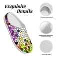 thumbnail image 5 of Lsque Colorful Tie Dye Stained Glass 3 Pattern Womens Comfort Cotton on Scuff With Memory Foam and Anti-skid Sole Slipper-35/36, 5 of 7