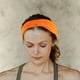 thumbnail image 3 of Diadema elástica con turbante para mujer, diadema con nudo trenzado, diadema para peinar el cabello (naranja), 3 of 5