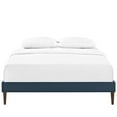 thumbnail image 5 of Modern Contemporary Urban Design Bedroom Full Size Platform Bed Frame, Fabric, Navy Blue, 5 of 5
