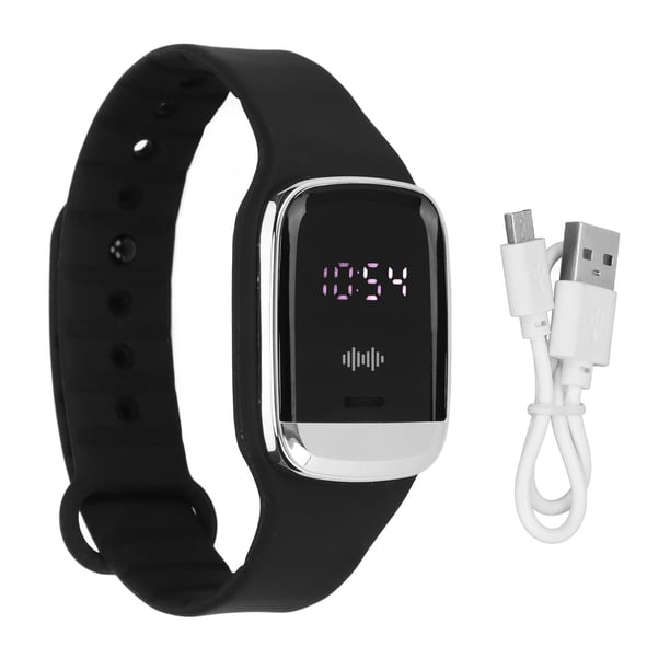 Reloj Repelente de mosquitos NikouMX Pantalla de Tiempo Medición de temperatura Negro