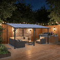 thumbnail image 2 of LazySunsets 10' x 16' Hardtop Gazebo Outdoor Aluminum Pergola For Modern Backyard, Deck, Garden, 2 of 8
