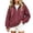 #25Wine, variant on Byworldtasic Hoodies for Women Zip Up Oversized Sweatshirt Jackets Fall Winter Casual Coats 2026 Fashion