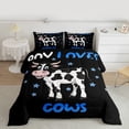 thumbnail image 2 of Castle Fairy Farmhouse Animal Cows 3-Piece Full Size Comforter Sets for Teens,Starry Sky Bedding Comforter Set,Rustic Lodge Lightweight Bedding Sets,Lightweight Room Decor, 2 of 8
