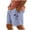 Blue, variant on qolati Beach Shorts for Men Cotton Linen Drawstring Walk Short Casual Classic Fit 2025 Summer Mens Casual Shorts with Pockets Black M