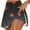 Black, variant on Lolmot Womens Summer Leaf Print Pleated Tennis Skirts Athletic Stretchy Short Yoga Fake Two Piece Trouser Skirt Shorts