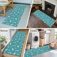 thumbnail image 5 of Kitchen Runner 2 x 6 Ft, Teal Spring Easter Non-Slip Residential Carpet, Cute Bunny Botanical Indoor Crawling Mats Runner Rugs for Living Room/Dining Room/Bedroom, 5 of 8