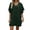 #127-Army Green, variant on Womens Short Sleeve V Neck Dress Casual Summer Batwing Sleeve Flowy Loose Fit Shift Dress for All Occasion Daily Wear Brunch